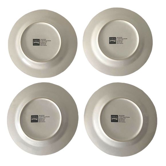 Set of 4 Sakura Warren Kimble 1999 Rooster Salad Dessert Plates Stoneware 8 1/4" - Picture 2 of 10